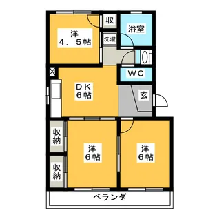 五反田ハイツ【2階】の間取り