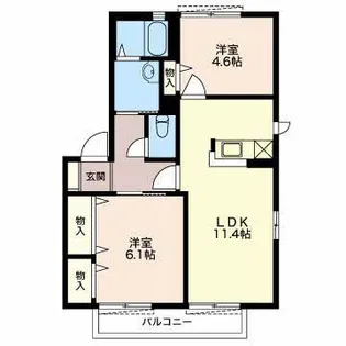 ジュネス A【2階】の間取り