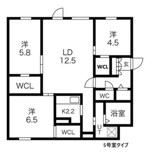Le Clair minamimaruyama【2階】の間取り