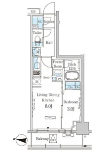 東京都江東区塩浜2【マンション】の間取り
