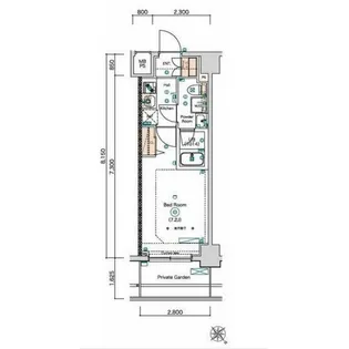 SQUARE CITY TSURUMIICHIBA(スクエアシティ鶴見【1階】の間取り