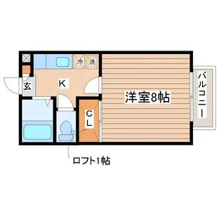 セレック吉成【1階】の間取り