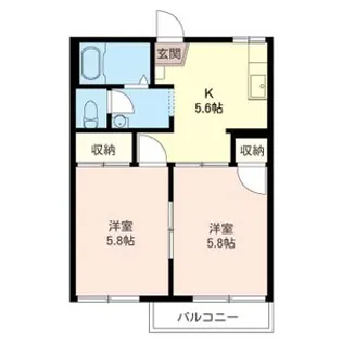 サニーハイツ【2階】の間取り