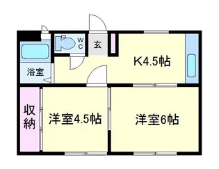 パナハイツMY【1階】の間取り