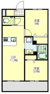 パールコート今里【3階】の間取り