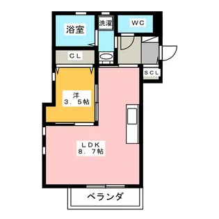 セブンス滝子【3階】の間取り