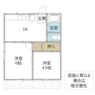 2DKの間取り画像