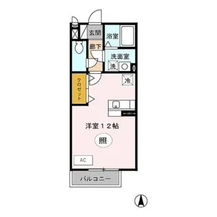 1Rの間取り画像