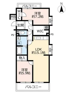URアーバンラフレ志賀【3階】の間取り