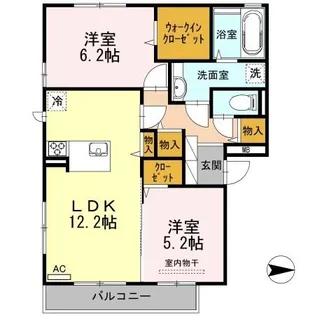 プルーニャ B棟【2階】の間取り