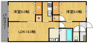アーニスト国分【2階】の間取り