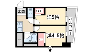 木川東エクセルハイツ【2階】の間取り