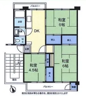 平尾住宅54号棟【4階】の間取り