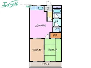 リバーハイツ木曽【2階】の間取り