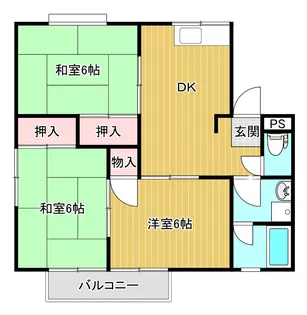 メゾン竹石D【2階】の間取り