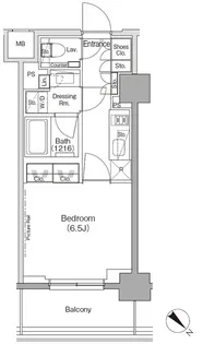 ザ・パークハビオ月島フロント【6階】の間取り