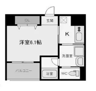 ラメール諏訪森【6階】の間取り