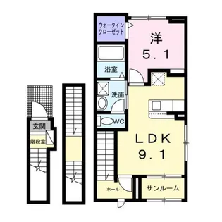 1LDKの間取り画像