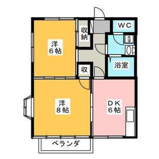 サンライフ古里 B棟【2階】の間取り