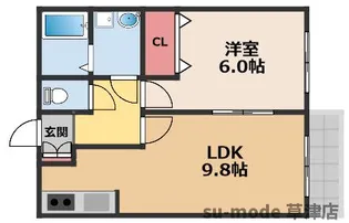 メゾン栗東【1階】の間取り