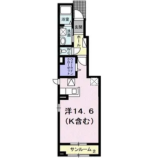 ジャルダン・デ・アンジュ【1階】の間取り