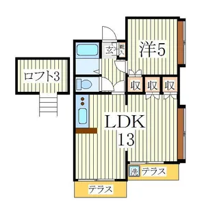 カサベラ三番館【1階】の間取り