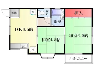 清水アパート【2階】の間取り