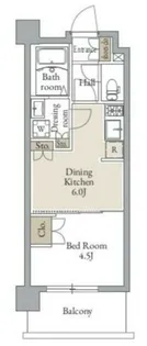 オープンブルーム二子【4階】の間取り