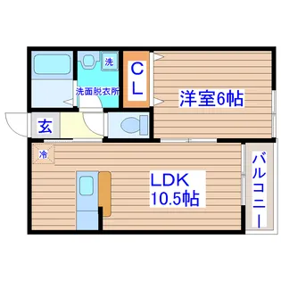 クオリア【2階】の間取り