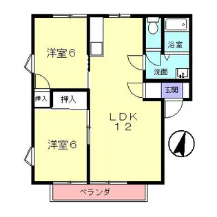 メゾンルベール【1階】の間取り