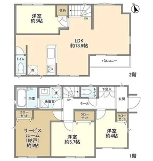 東京都小金井市貫井南町4【一戸建】の間取り