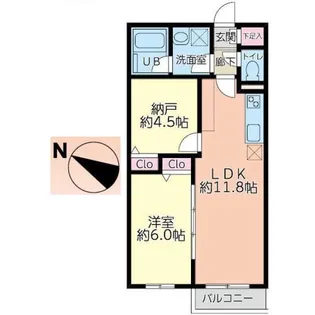サンク相模が丘【1階】の間取り
