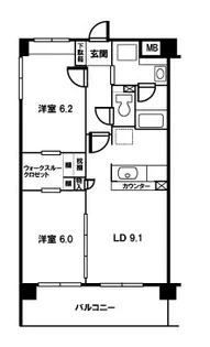 カンパヌール2【2階】の間取り