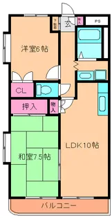 メゾンドビュー【3階】の間取り