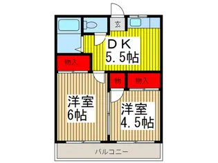 コ-ポ稲垣【1階】の間取り