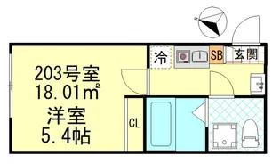 CK四ツ木【2階】の間取り