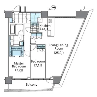 東京都新宿区新宿6【マンション】の間取り