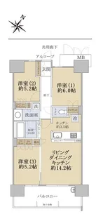 サンメゾン神戸新長田【2階】の間取り