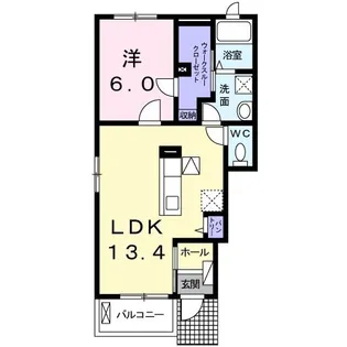 ホークレア新家【1階】の間取り