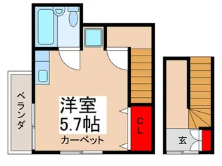 ウッディコーポ東六月町【2階】の間取り
