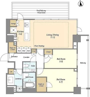 オアーゼ新宿市谷薬王寺【4階】の間取り