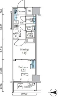 プライマル門前仲町【4階】の間取り
