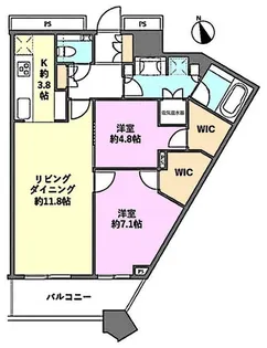 KACHIDOKI THE TOWER【37階】の間取り