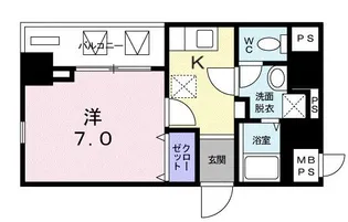 プラシードエム両国【2階】の間取り