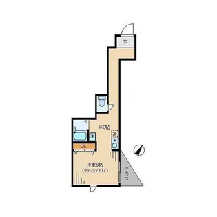 東京都新宿区北新宿4【アパート】の間取り