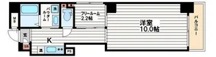 ミコノス北浜【9階】の間取り
