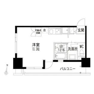 西新ROOMS【5階】の間取り