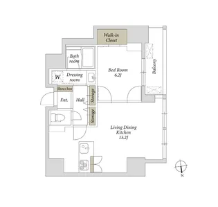 マストライフ麻布十番【11階】の間取り