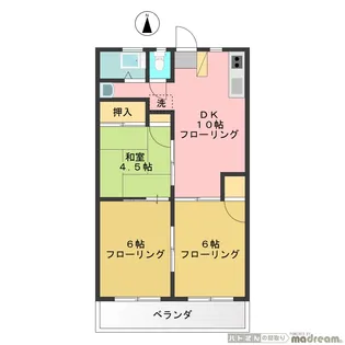 カルチャー武蔵野I【1階】の間取り