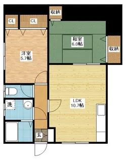 サウスタウン雄飛【2階】の間取り